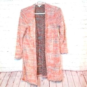 Candies Cozy & Soft  Pink‎ Woman's Pink Carnigan Sweater L  NWT